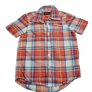 Children's Place plaid buttondown shirt S